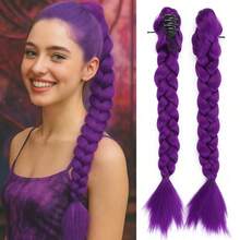 Hasbro 1tao 28 Inch Long Purple Braided Ponytail Wig, Clip-In Ponytail Extension, Easy To Wear, Ponytail Style, Suitable For Cosplay Costumes - Upgraded Version - View 11