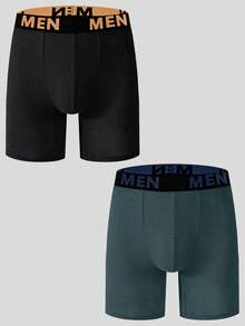 7pcs/Set Men's Letter Printed Elastic Waistband Comfortable Boxer Briefs - Multicolor - View 5