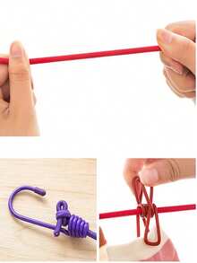 2PCS.4PCS Retractable Windproof Clothesline With 18 Metal Clips, Portable Travel Laundry Drying Line, Suitable For Outdoor Travel Camping - Multicolor - View 11
