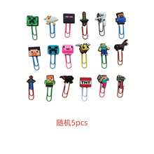 Minecraft 5pcs/10pcs Pixel Style U-Shaped Paper Clips, Bookmark Multi-Style Enderman Zombie Duck Animal Shaped Back To School Gift Page Clips[Random Different Styles] - Multicolor - View 11