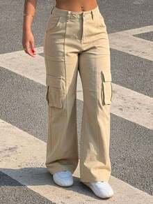 Women Jeans - Beige - View 2