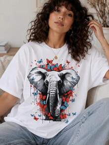 Women T-Shirts - 白色 - 查看 1