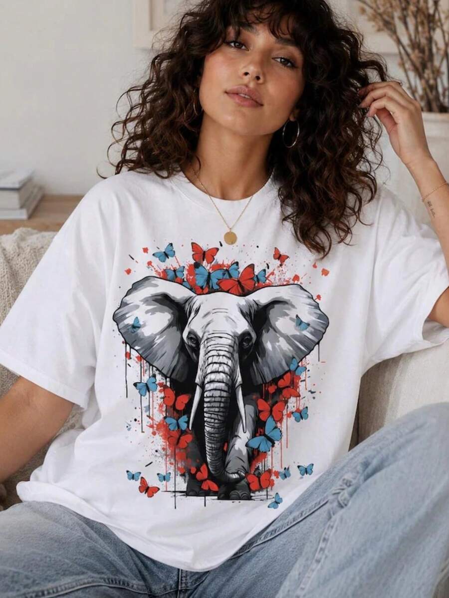 Women T-Shirts - 白色 - 查看 1