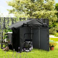 Extra Large Outdoor Bike Shelter Tent - UV Protection, Fits 2-4 Bikes, Portable & Foldable For Garage/Garden Storage - Black - View 6