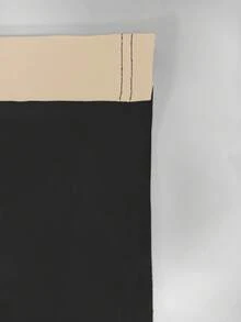 女士休闲套装，宽松翻领上衣搭配阔腿裤两件套，秋冬春季优雅装扮 - 杏色+黑色 - 查看 9