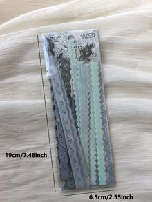 1 Pack 40pcs Vintage Blue Lace Edge PET Stickers Packaging Decorative Material - DT1840 - View 7