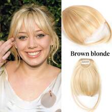 Women's Clip-In French Bangs Hair Piece, No Sideburns, Synthetic Hair, Natural Style, Heat-Resistant Fiber, Lightweight Invisible Clip-In Hair Accessory - Multicolor - View 18