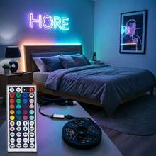 12LEDs/M RGB LED Strip USB Color Changing LED Night Light 44-Key Remote Control Suitable For TV Screen Desktop Backlight Bedroom Home Party Halloween Christmas Decoration - RGB - View 13