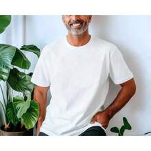 Camiseta unisex de algodón grueso, 100% blanca. - Blanco - Ver 9