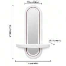 Arched Mirror Wooden Wall Hanging Shelf, Wall Decor Storage Rack, Suitable For Entryway, Bedroom, Living Room - View 12