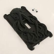 1pc 3D Printed Plastic Gothic Style Switch Panel, Halloween Octopus Medusa Creative Wall Decor Personalized Outlet Cover - Multicolor - View 10