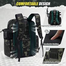 NEWHEY 45L Fishing Backpack With Rod Holder And Waterproof Rain Cover, 900D High-Strength Adjustable Compartment Fishing Gear Storage Bag - Men's/Dad's Gift - Multicolor - View 10