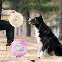 Silicone Dog Flying Disc Toy, Durable Interactive Throw Ring For Training, Soft Bite-Resistant Fetch Disc For Outdoor Play - Multicolor - View 2