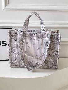 BAILEE Túi tote Avant-Garde in họa tiết, thiết kế hai quai xách, phù hợp phối đồ và làm quà tặng - Nhiều màu - Xem 9