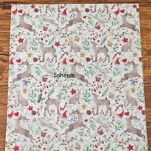 10/30/60張彩色聖誕樹圖案包裝紙,可搭配貼紙使用,50*35cm禮品包裝紙,適用於婚禮、聖誕禮物、生日禮物包裝、花束填充、派對小禮物 - 森林派對 - 查看 8