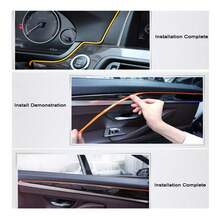 Car Interior Decorative Light Strip Ambient Light Cold Light Decoration Dashboard Center Console Car LED Ambient Light Accessories - A - View 6
