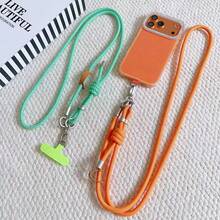 1PC Phone Lanyard Crossbody Halter Chain Phone Case Pendant Strap High-End Feel Women's Dopamine Halter Handheld Fan Rope Sturdy Clip Pad Exquisite Detachable Anti-Loss Anti-Drop - Multicolor - View 3