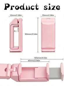 Multi-Color Airplane Phone Holder, 360° Rotating Foldable Hands-Free Clip Mount, Suitable For Air Travel, Car, Desk And More, Essential Mobile Accessory For Travel, Phone Accessory, Phone Holder, Office Desk Accessory, School Essential - Pink - View 7