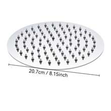 1 pièce Pomme de douche ronde de 8 pouces, pivotante à 360°, large couverture, buses en silicone faciles à nettoyer, pomme de douche de salle de bain suspendue, pomme de douche uniquement - rond - Voir 6