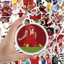 Bộ 60 miếng nhãn dán cầu thủ bóng đá FIFA, hình chân dung các ngôi sao bóng đá hỗn hợp, số áo và tư thế hành động, phù hợp để trang trí sổ dán ảnh DIY - Nhiều màu - Xem 4