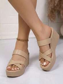 Women Wedges & Platform - Beige - View 2