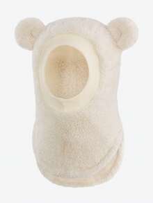 1pc Children's Bear Ear Plush Balaclava Hat, Thick Warm All-In-One Neck Warmer, Soft Fleece Kids Headwear For Winter Daily Outdoor Wear - 1PC - View 7