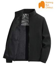 NBCT Women's Stand Collar Zip-Up Jacket, Multi-Color Options, Functional Style, Outdoor Camping Hiking Layering Loose Fit Versatile Sports Outerwear - Phantom Black - View 3