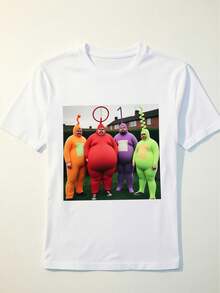 Men's Funny Prank Print T Shirt,Suitable For Parties And Pranks - Wit,Original Round-Neck Short-Sleeve Shirt,With Prank Motifs,Machine Washable. - White - View 6