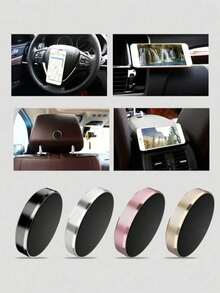 1 pieza Soporte magnético estable para teléfono de coche, se adhiere rápidamente al salpicadero o a las paredes interiores del coche, compatible con todos los modelos de teléfono, diseñado para propietarios de coches. Soporte magnético universal de metal para teléfono, soporte magnético multifunción para teléfono, accesorios para coche, artículos esenciales para coche, decoración de coche, accesorios interiores de coche, decoración de habitación para mujeres, decoraciones navideñas para el hogar, organizador de escritorio, accesorios, contenedores de almacenamiento, artículos esenciales para viajes, muebles - Multicolor - Ver 5