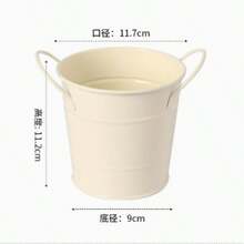 1pc Dual‑Handle Bucket‑Shaped Desktop Pen Holder, Dopamine Color Multi‑Purpose Mini Succulent Plant Pot, Neutral Modern Decor Storage Organizer, For Home Office Dorm Study, Back To School Daily Desk Supplies - Multicolor - View 17