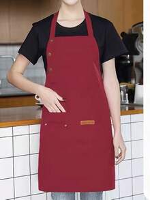Custom New Waterproof Kitchen Apron, Multi-Functional Pockets, Adjustable Neck Strap, Custom Printed Fashion Apron, Elegant Custom Printed Apron For Women, Waterproof And Stain-Resistant - Multicolor - View 7