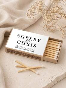Custom Matchbox Labels, Personalized Stickers, Suitable For Wedding Parties, Event Favors, Custom Wedding Decor, Bulk Orders Suitable For Birthday Celebrations, Corporate Gifts, Anniversary Souvenirs, Spring/Summer Holiday Parties, Suitable For Weddings, Birthdays, Christmas - Multicolor - View 7
