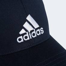 Adidas Logo Print Cotton Baseball Cap Unisex BBALL CAP COT Classic Sports Sun Protection Baseball Cap FQ5270 - Navy Blue - View 4