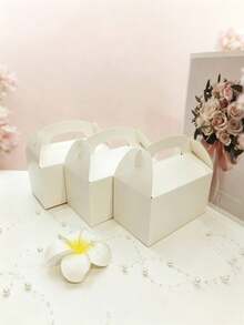Set Kotak Hadiah Portabel 5/10/20pcs, Kotak Kue Pernikahan, Kotak Suvenir Pesta Ulang Tahun, Kotak Kertas Cokelat dan Permen Kreatif - Kotak hadiah - View 3
