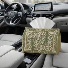 1pc Classic Art Nouveau Style Tissue Box, Floral Scroll Decorative Design, Perfect For Decorative Storage. Suitable For Kitchen, Living Room Or Car Home Decor - A Stylish Compact Tissue Dispenser, Ideal Gift - Multicolor - View 4