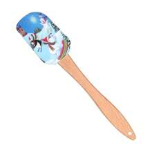 Custom Text Logo Silicone Scraper With Wooden Handle, Cream Spatula, Christmas Scraper, Butter Stirring Knife, Baking Scraper, Christmas Series Silicone Scraper, Kitchen Baking Cream Spatula, Dessert Cake Scraper, Baking Tools - Multicolor - View 13