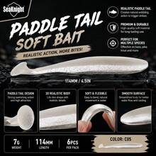 Umpan Ikan Realistis SeaKnight Soft Paddle Tail, Cocok untuk Ikan Bass, Ikan Pike, dan Ikan Trout, Umpan Plastik Lunak Realistis - MultiWarna - View 3