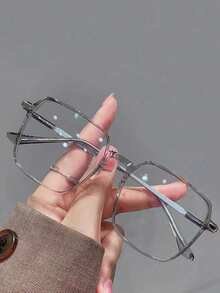 1pc Fashion Gradient Ocean Style Outdoor Activity Transparent Glasses Accessory - Multicolor - View 10