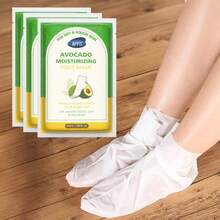 Avocado Extract Hand & Foot Care Masks, Formulated With Plant Extracts, Lightweight, Fast-Absorbing Formula,Softening Foot Care Socks, Nourishing Foot For Smooth-Looking Feet - 1 Pc - View 4