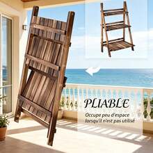 Faltbares Lageregal,Display Regal,Leiter Design Blumenstand - 棕色 - 查看 6
