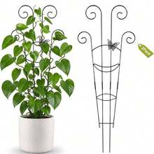 1件裝植物攀爬支架/格柵,可彎曲自定義塑膠植物支撐樁,適用於室內外花園盆栽攀緣植物與花卉 - 多色 - 查看 4