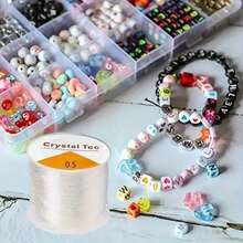 Tali Elastis Kristal 100m untuk DIY Gelang Manik-Manik Tahan Aus, Tali Peregang Elastis Tinggi Putih Transparan, Tali Elastis Plastik Kristal, Cocok untuk Membuat Perhiasan, Gelang, Kalung, Tali Penghubung, Tali Transparan, Tali Anyaman Buatan Tangan, Tali Kristal dengan Gulungan, Tali Pembungkus Cincin, Tali Elastis Tugas Berat, Tali Manik-Manik Transparan dan Bahan Aksesori Lainnya - A - View 5
