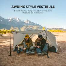 Naturehike Mongar UL 1-2 Person Ultralight Hiking Tent, Outdoor Camping 3-Season Tent, Windproof And Waterproof - Moon Rock Sand - View 6