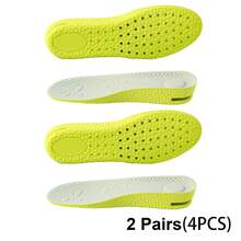 COSYLEE 2 Pairs/4 Pieces Air Cushion Height Increasing Insoles, Latex High Elasticity Shock Absorbing Breathable Shoe Pads - 2 Pairs - Green - View 20
