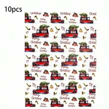 10/30/60 Sheets Colorful Christmas Tree Pattern Wrapping Paper, 50*35cm Gift Wrapping Paper, Suitable For Wedding, Christmas Gift, Birthday Gift Wrapping, Bouquet Filling, Party Gifts - Christmas Car - View 15
