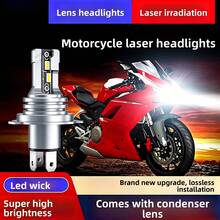 Heyword 1pc H4 LED Motorcycle Bulb, Fog Light 9003 HB2, 1500 Lumens 6000K Cool White, Plug And Play, Suitable For High/Low Beam, Easy Installation - White - View 7