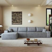 4 Seat Grey Chaise Lounge - No Assembly Required - 灰色四座 - 查看 4