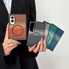 1pc Popular Magnetic Business Foldable Phone Case, Lightweight, Shockproof, Anti-Slip, Smart Phone Case With Wireless Charging Hole, Phone Case, Multiple Colors Available, Gift For Boys, Gift For Girls, Back To School Gift, Foldable Phone Case, Fashionable Phone Cover, Designed To Protect Foldable Phones, Suitable For Galaxy Z Fold8, Galaxy Z Fold8Ultra - Multicolor - View 4