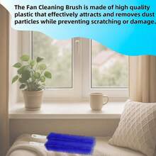 Fan Cleaning Brush Set, Flexible Dusting Brush For All Types Of Electric Fans, Reusable; Ultra-Fine Fiber Brush Head For Cleaning Air Conditioners, Home And Car Vents, Curtains, Blinds, Etc. - Multiple Styles - View 9