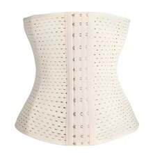 Women's Daily Wear Waist Shaping Corset, Steel Bone Support Tummy Control Shapewear With Adjustable Hooks - Multicolor - View 4